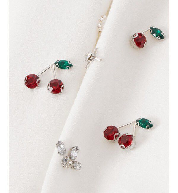 LOULOU WILLOUGHBY「【LOULOU WILLOUGHBY】CHERRYビジューカーディガン」|カーディガン|