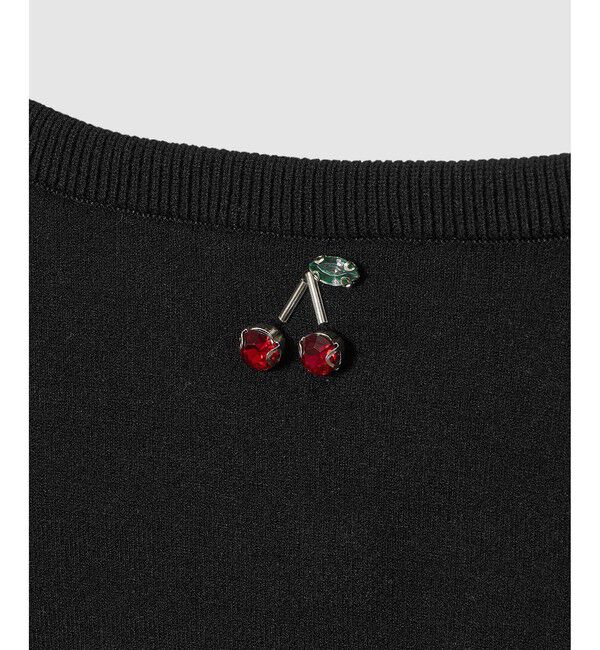 LOULOU WILLOUGHBY「【LOULOU WILLOUGHBY】CHERRYビジューカーディガン」|カーディガン|