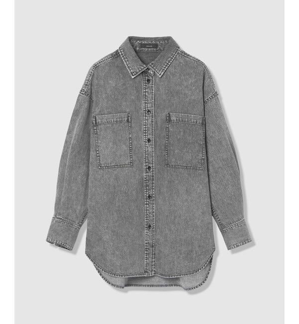 allureville「デニムビッグポケットシャツ」|シャツ・ブラウス|ブラック