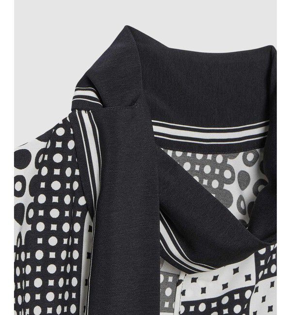 allureville「幾何プリントボウタイブラウス」|シャツ・ブラウス|