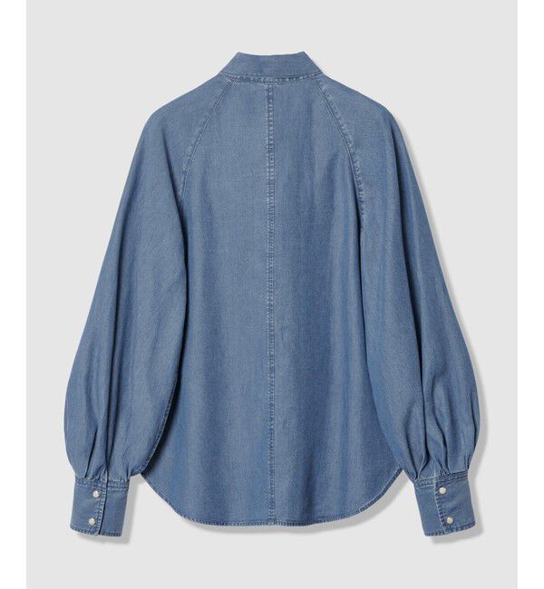allureville「【WEB・一部店舗別注】デニムボウブラウス」|シャツ・ブラウス|
