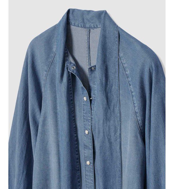 allureville「【WEB・一部店舗別注】デニムボウブラウス」|シャツ・ブラウス|