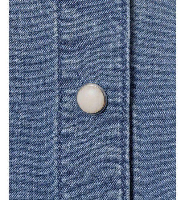 allureville「【WEB・一部店舗別注】デニムボウブラウス」|シャツ・ブラウス|