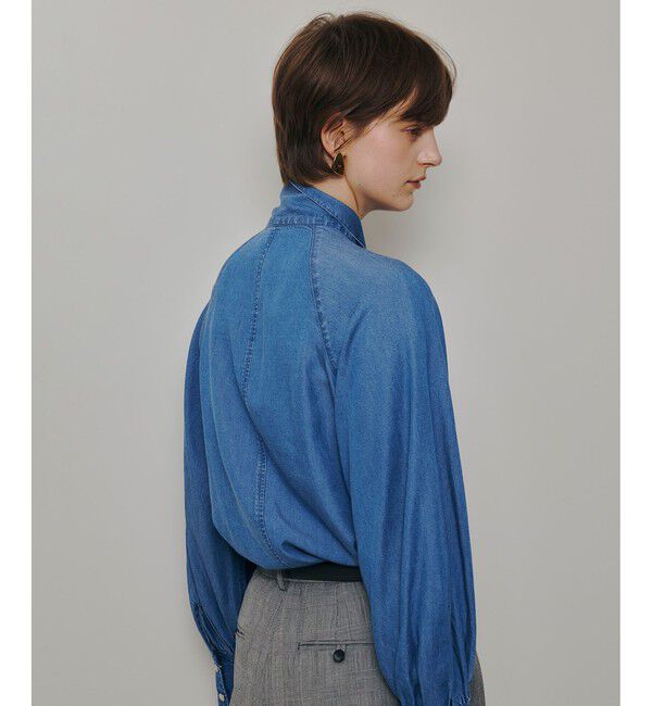allureville「【WEB・一部店舗別注】デニムボウブラウス」|シャツ・ブラウス|