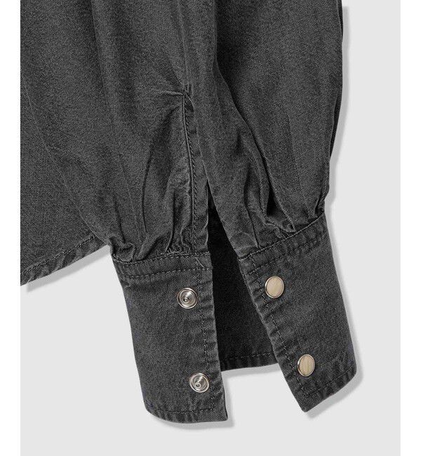 allureville「【WEB・一部店舗別注】デニムボウブラウス」|シャツ・ブラウス|