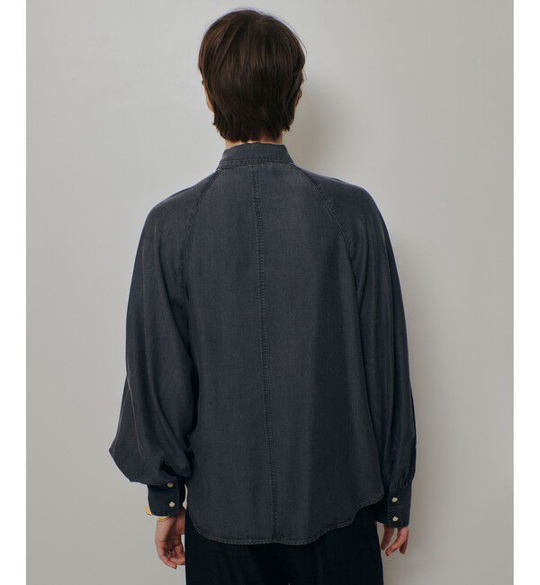 allureville「【WEB・一部店舗別注】デニムボウブラウス」|シャツ・ブラウス|