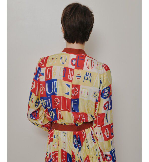 allureville「パッチワークプリントボウブラウス」|シャツ・ブラウス|