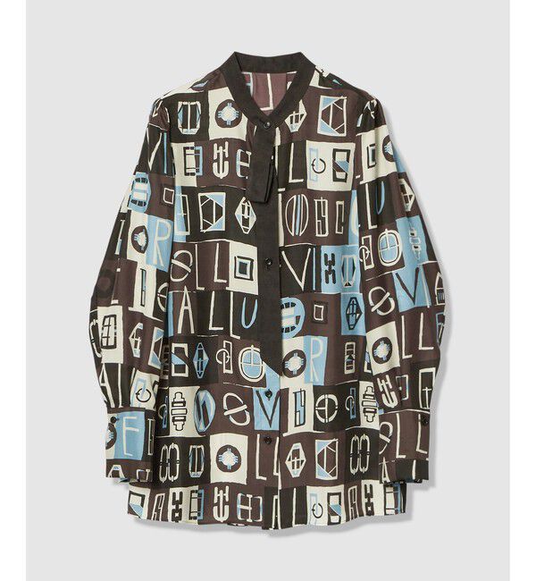 allureville「パッチワークプリントボウブラウス」|シャツ・ブラウス|