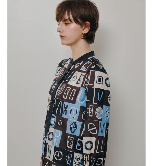 allureville「パッチワークプリントボウブラウス」|シャツ・ブラウス|