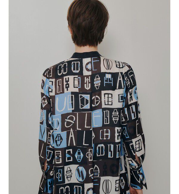 allureville「パッチワークプリントボウブラウス」|シャツ・ブラウス|