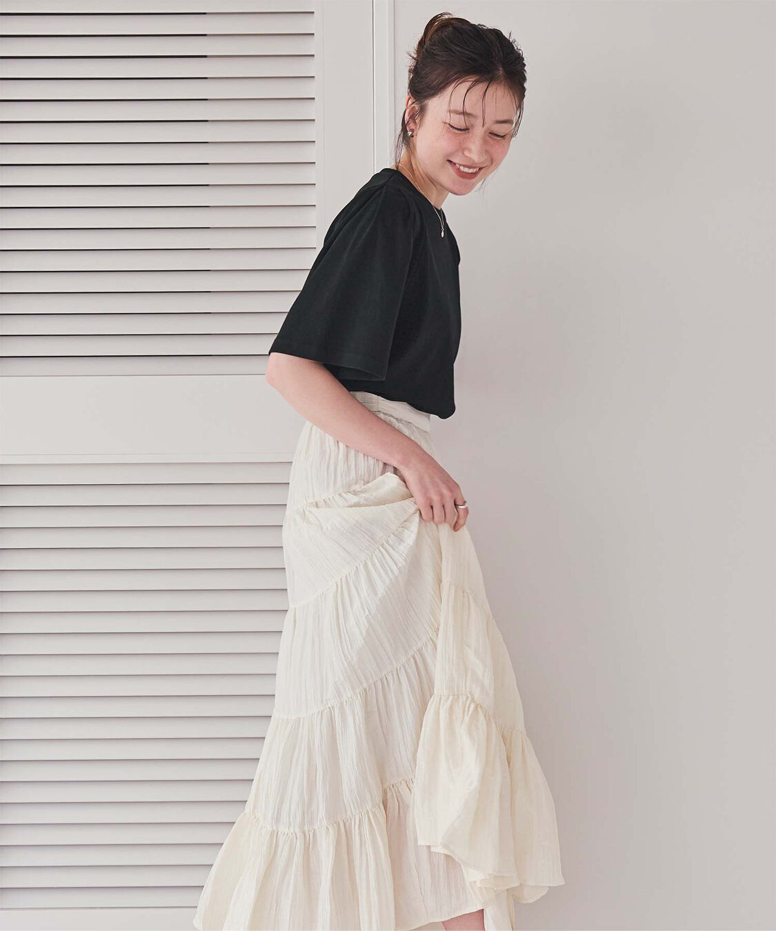 titivate「クルーネックタックスリーブトップス」|Tシャツ・カットソー|