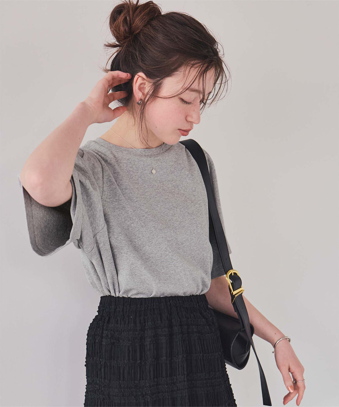 titivate「クルーネックタックスリーブトップス」|Tシャツ・カットソー|