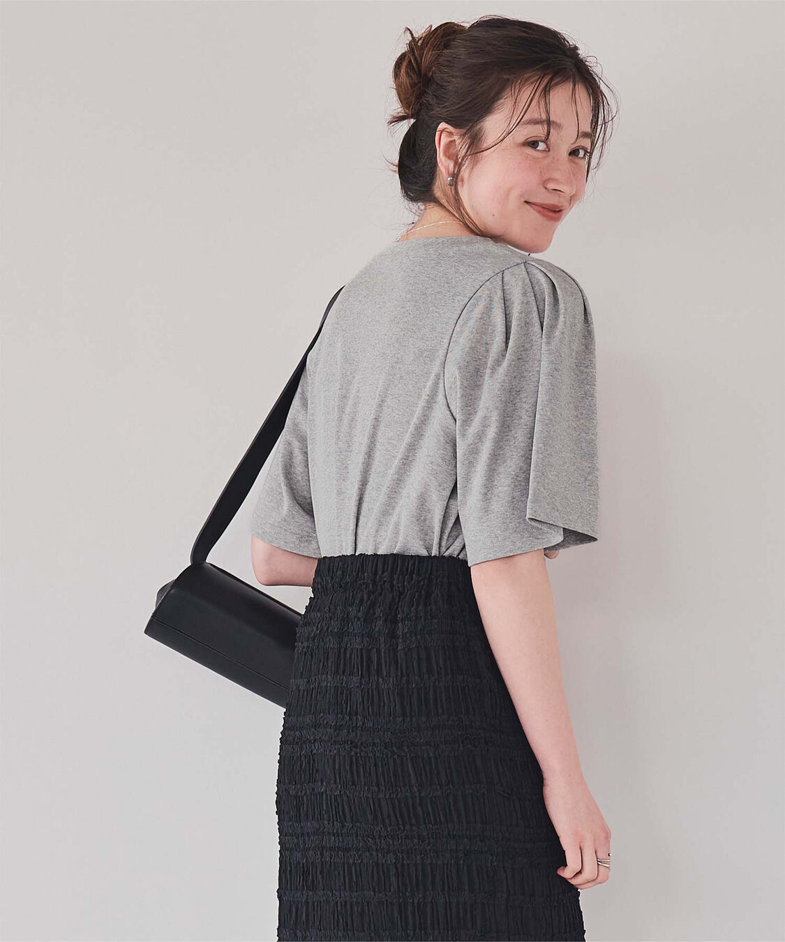 titivate「クルーネックタックスリーブトップス」|Tシャツ・カットソー|