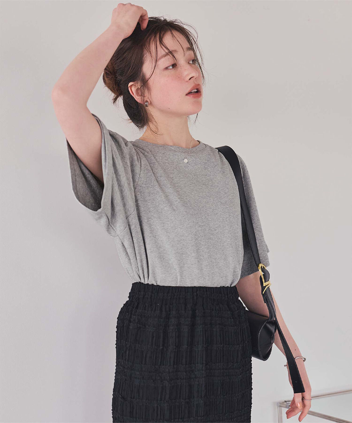 titivate「クルーネックタックスリーブトップス」|Tシャツ・カットソー|