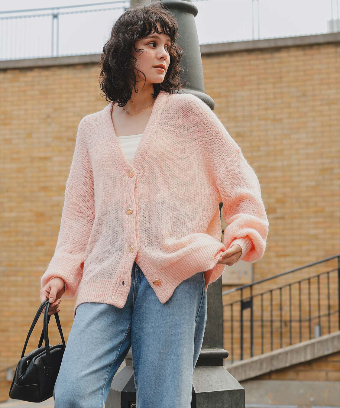 titivate「モヘアライクシアーニットカーディガン」|カーディガン|