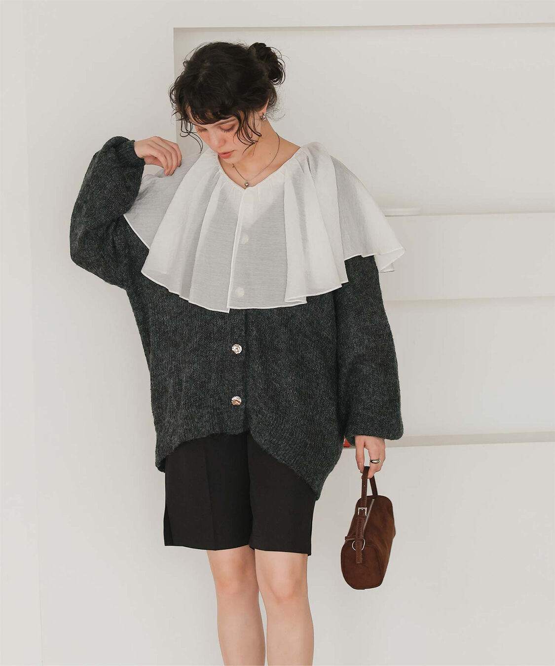 titivate「モヘアライクシアーニットカーディガン」|カーディガン|