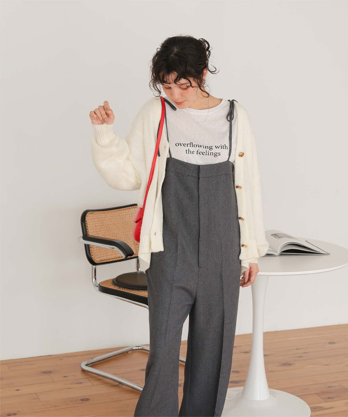 titivate「モヘアライクシアーニットカーディガン」|カーディガン|