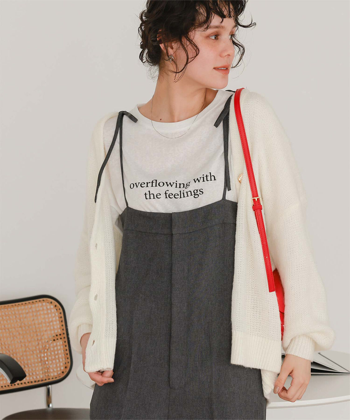 titivate「モヘアライクシアーニットカーディガン」|カーディガン|