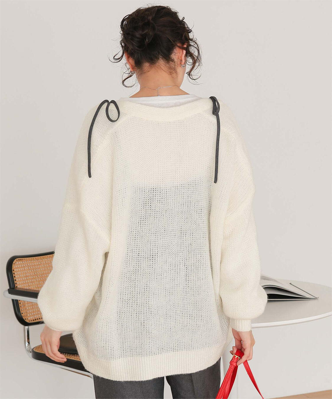 titivate「モヘアライクシアーニットカーディガン」|カーディガン|