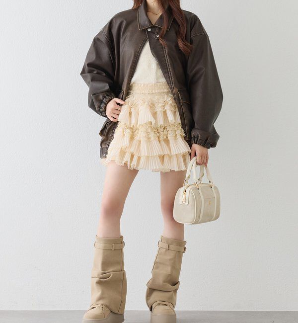  「フェイクレザージャケット」|ダウンベスト・ベスト|