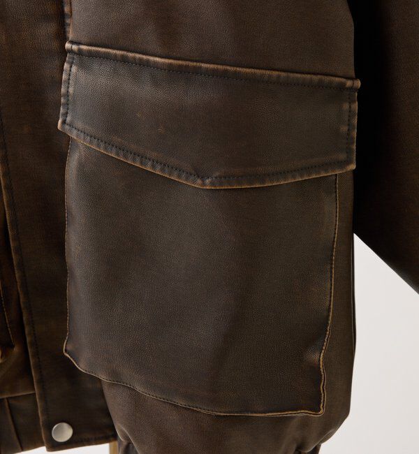  「フェイクレザージャケット」|ダウンベスト・ベスト|