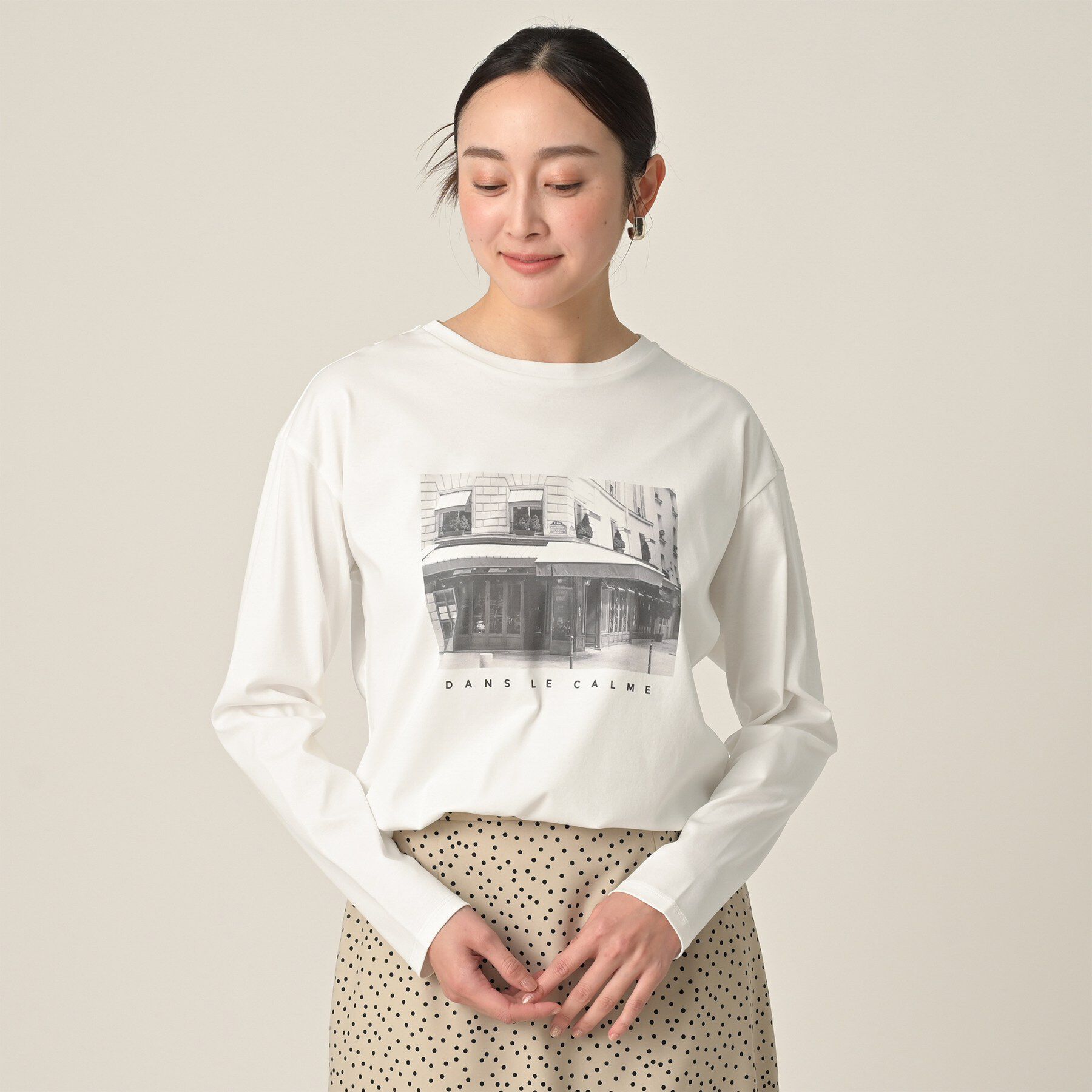 UNTITLED「【コットン100/洗える】フォトロングTシャツ」|Tシャツ・カットソー|