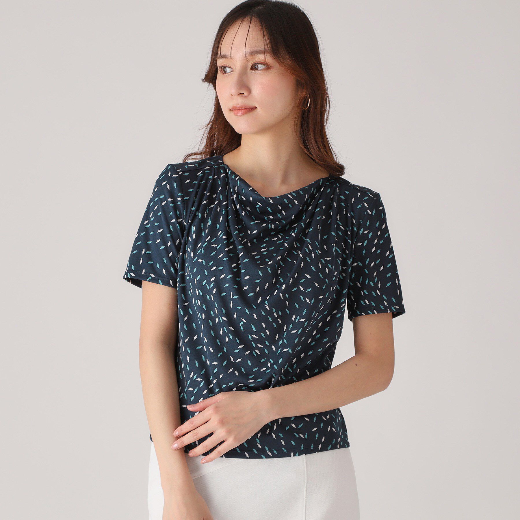 COUP DE CHANCE「【洗える／日本製】ジオメトリック柄カットソー」|Tシャツ・カットソー|