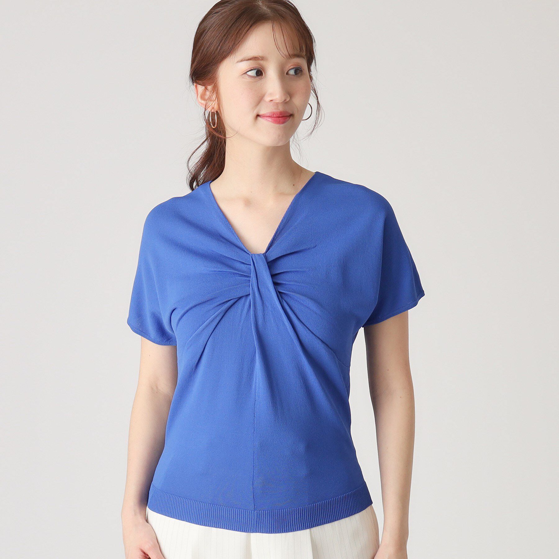 COUP DE CHANCE「【洗える】捻りデザインのニットトップス」|ニット・セーター|