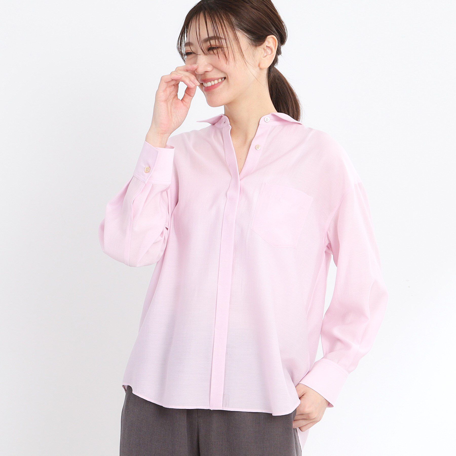 Reflect「【マシンウォッシュ可】3WAYシアーシャツブラウス」|シャツ・ブラウス|