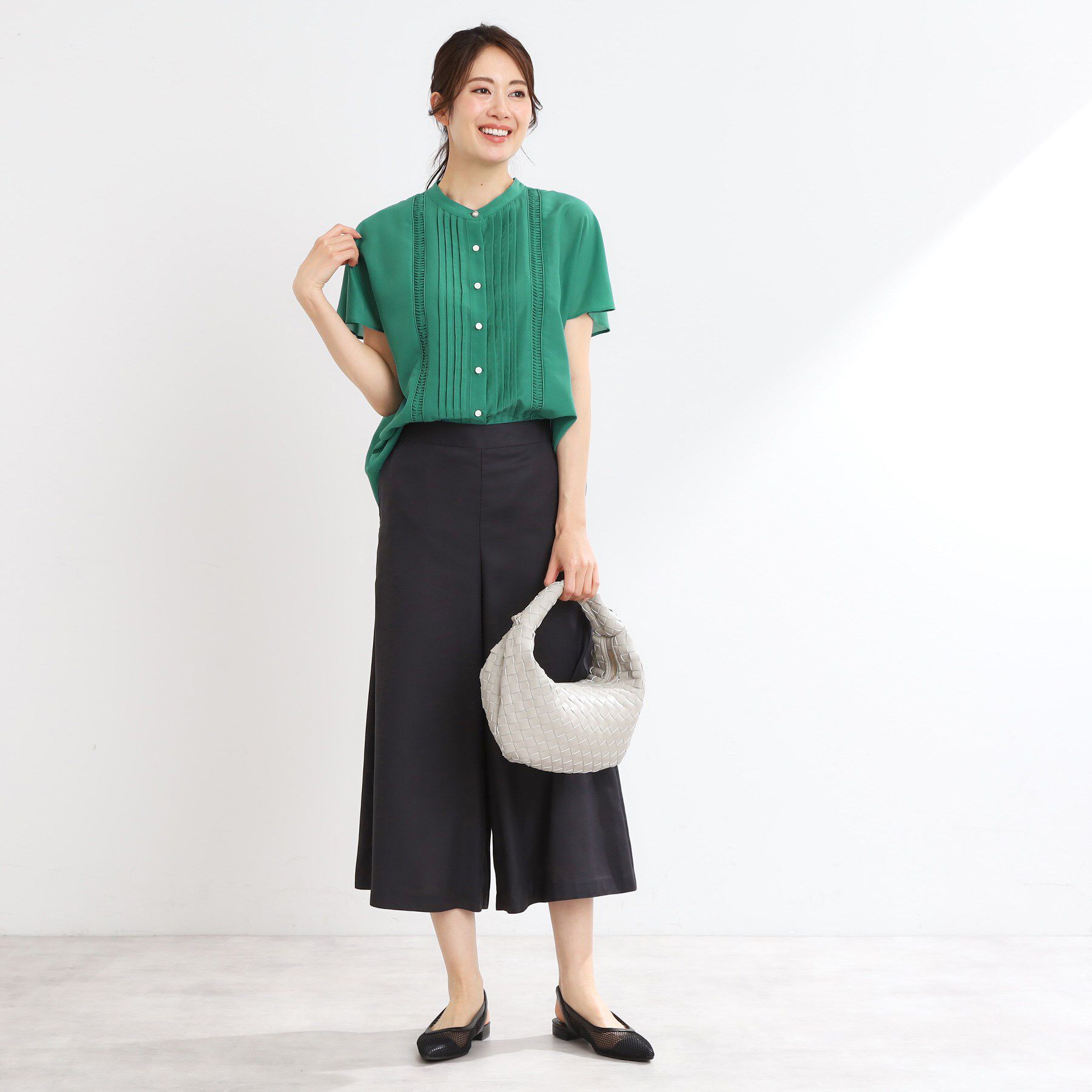 Reflect「【選べる7色◎／手洗い可】フロントピンタックデザインブラウス」|シャツ・ブラウス|