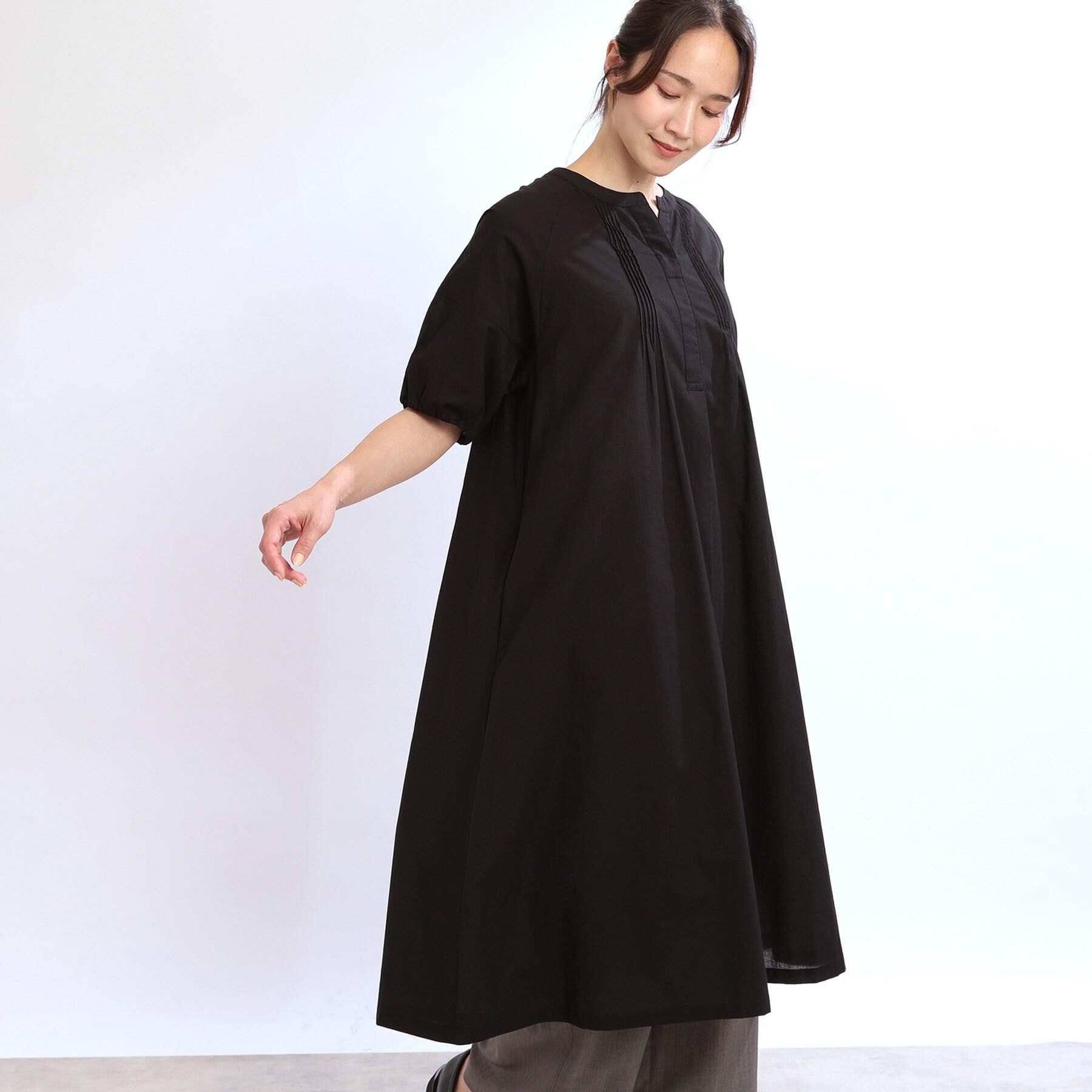 Reflect「【夏SALE／E‐QUALITY／レイヤードスタイルにも◎】ラグランスリーブワンピース」|ワンピース|ブラック(019)