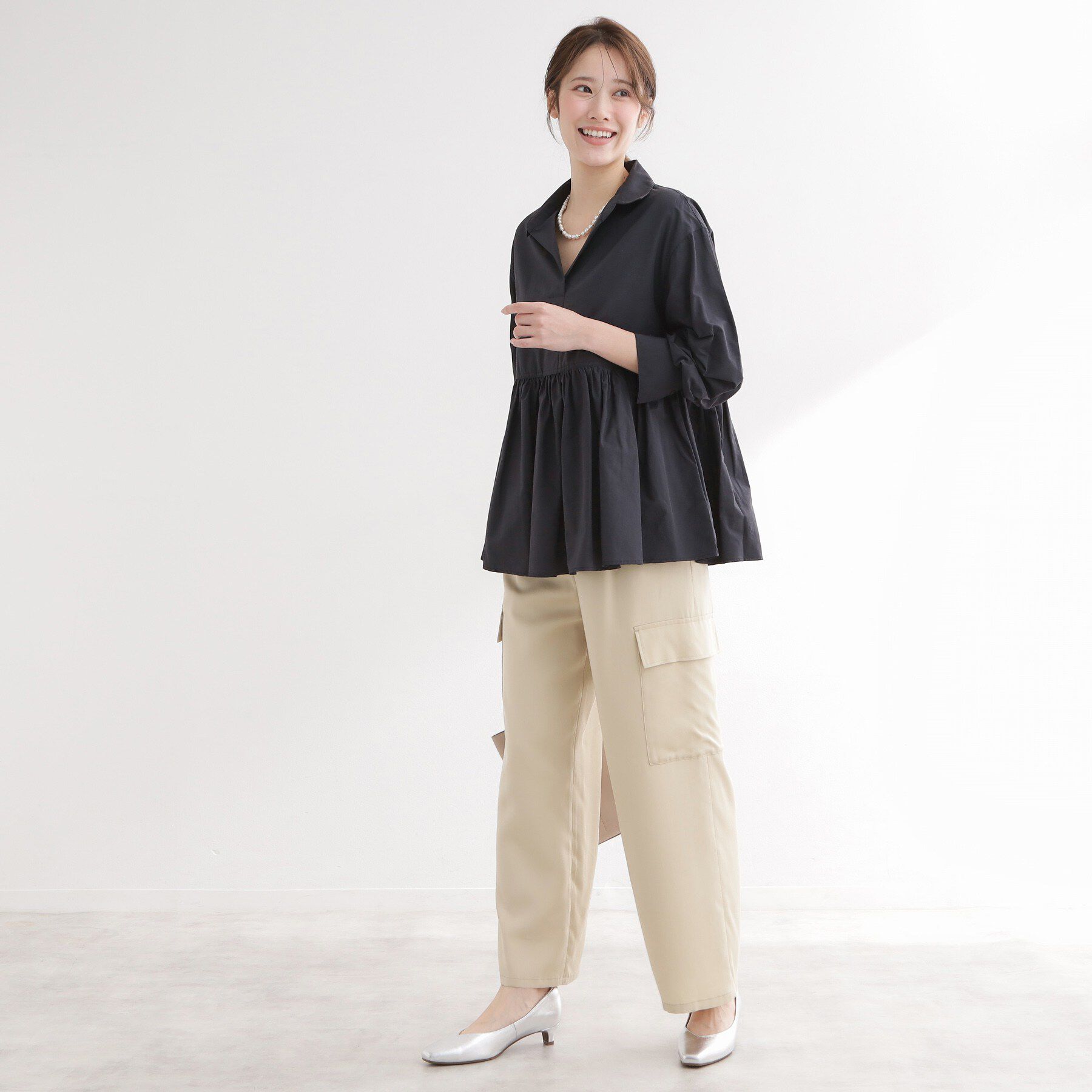 Reflect「【レイヤードにおすすめ◎】ペプラムデザインシャツ」|シャツ・ブラウス|