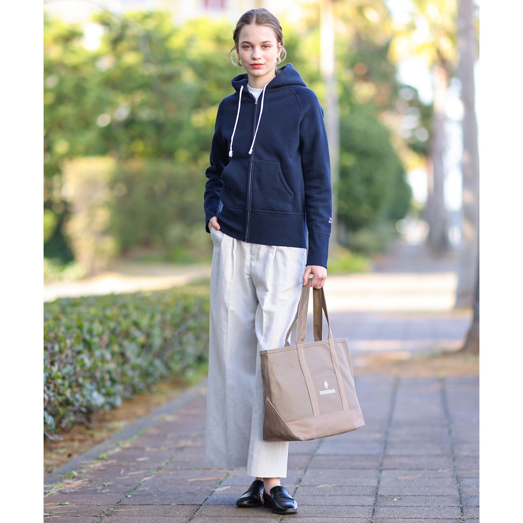 DRESSTERIOR「デキシー吊裏毛ジップアップパーカ」|パーカー|