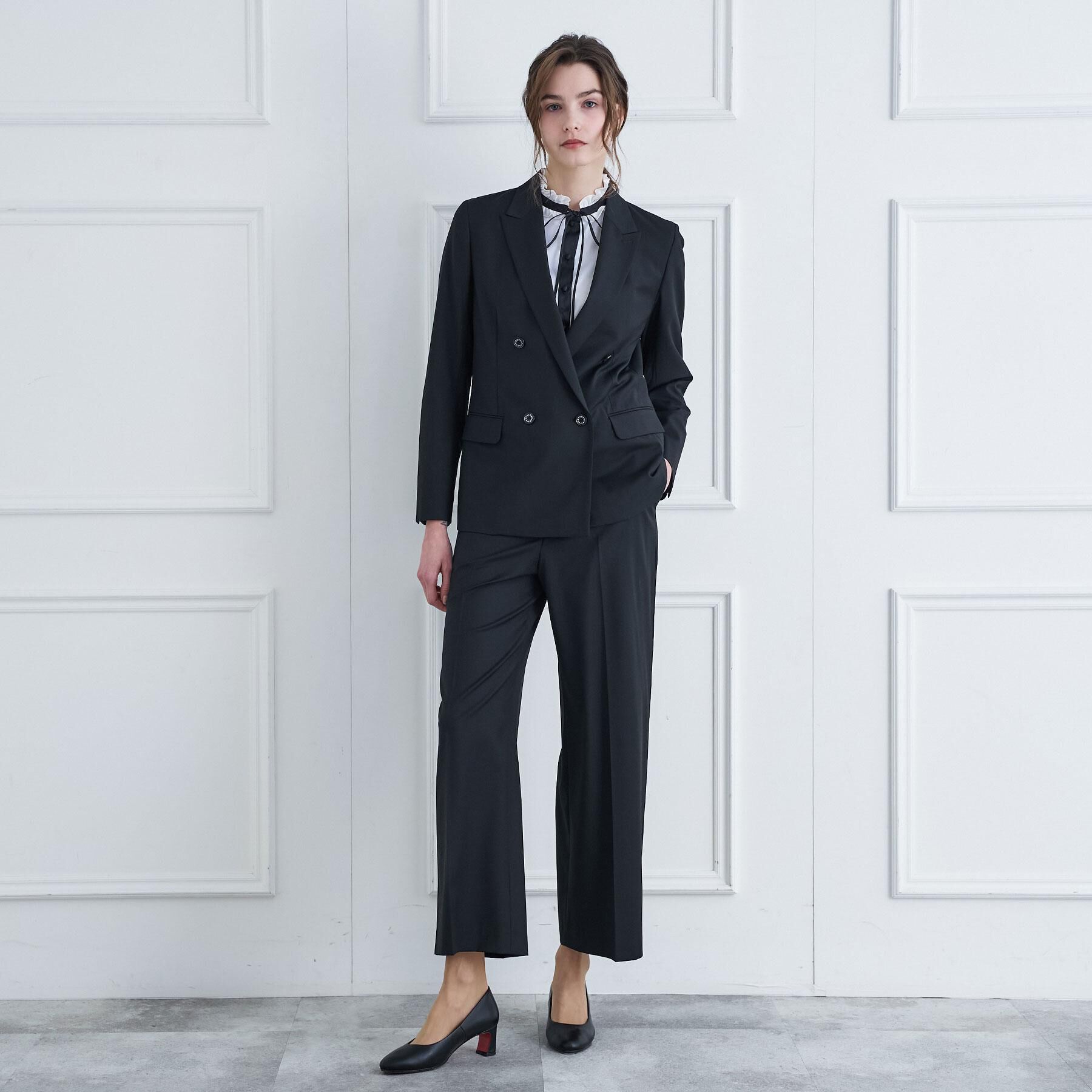 DRESSTERIOR「ピークドダブルライトストレッチジャケット」|テーラードジャケット|