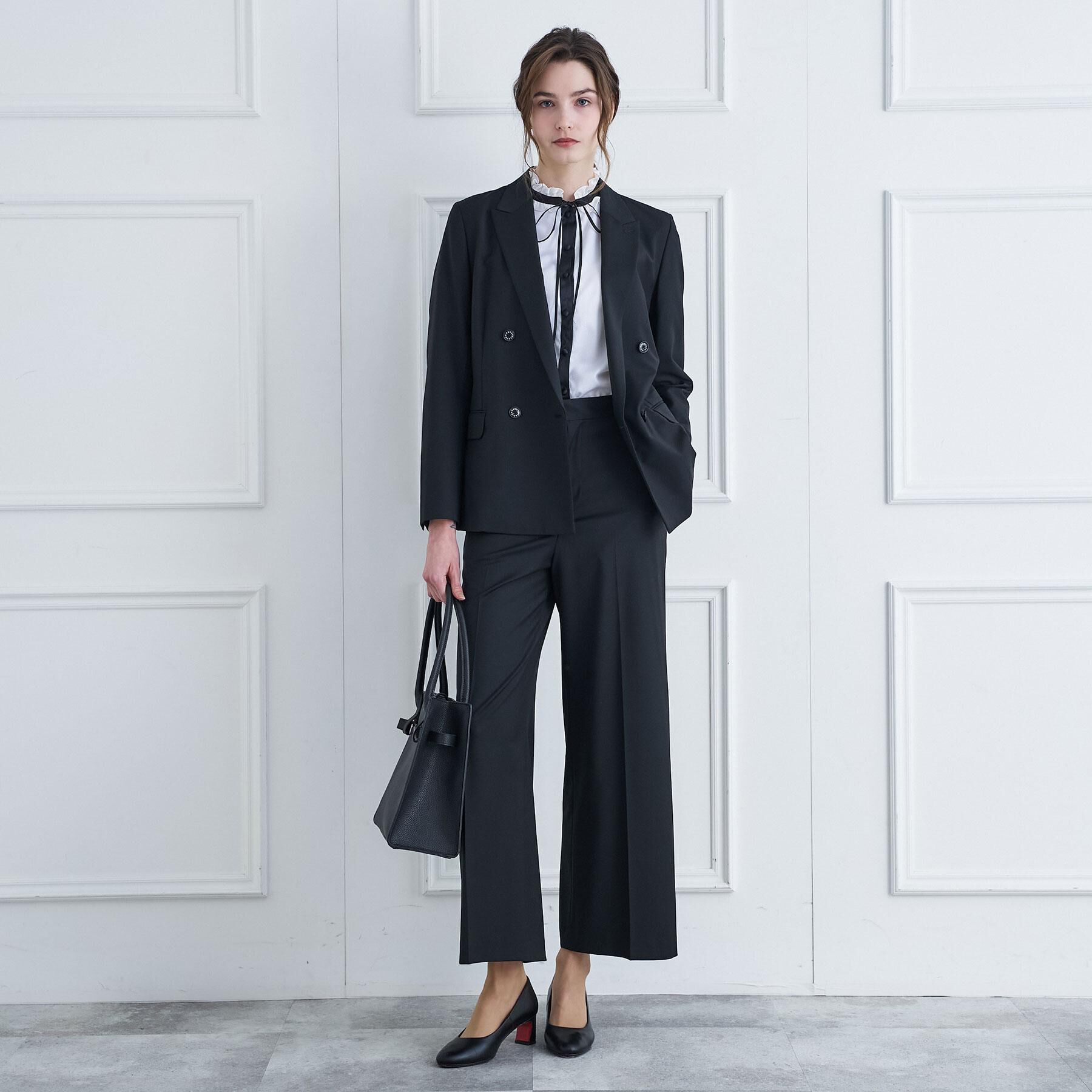 DRESSTERIOR「ピークドダブルライトストレッチジャケット」|テーラードジャケット|