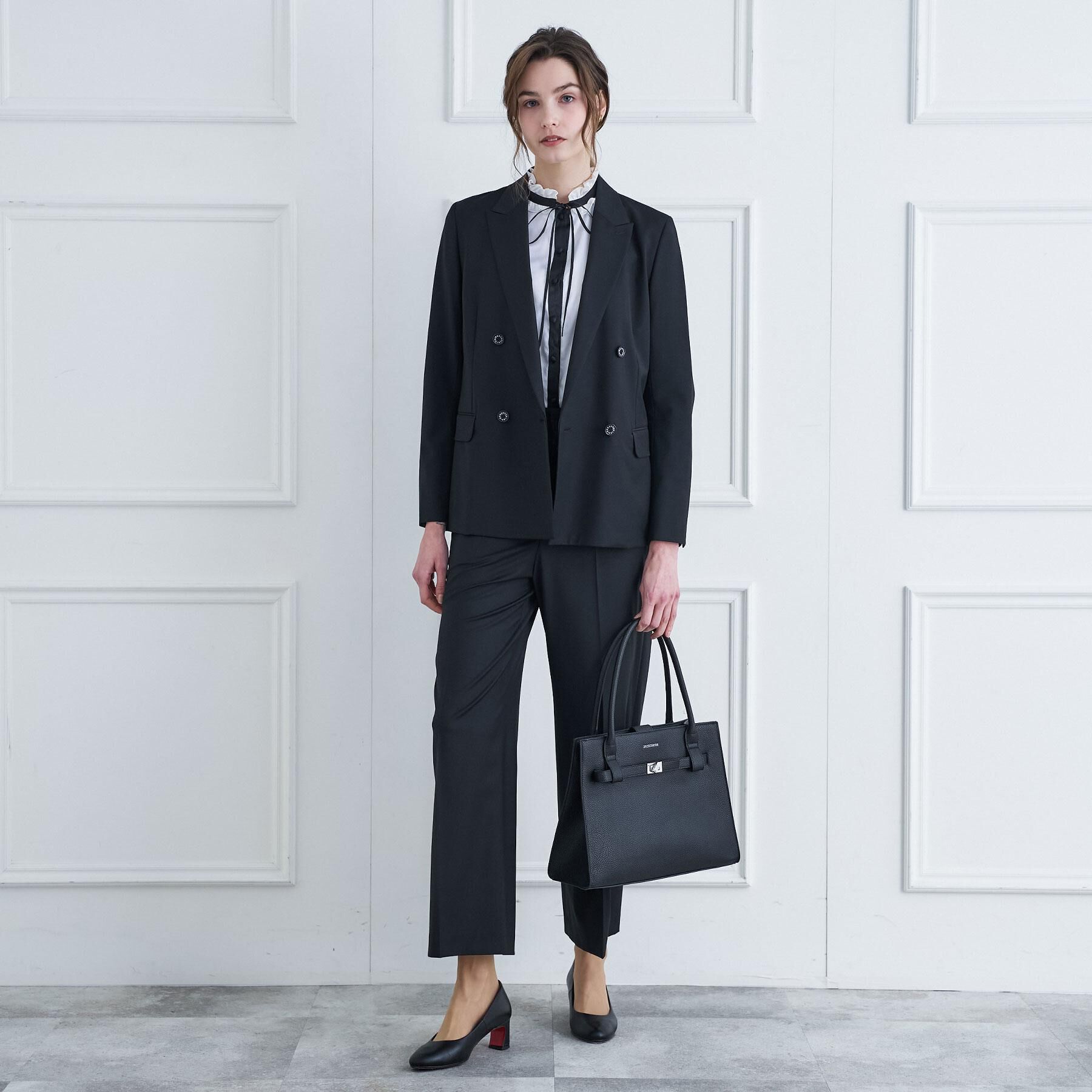 DRESSTERIOR「ピークドダブルライトストレッチジャケット」|テーラードジャケット|