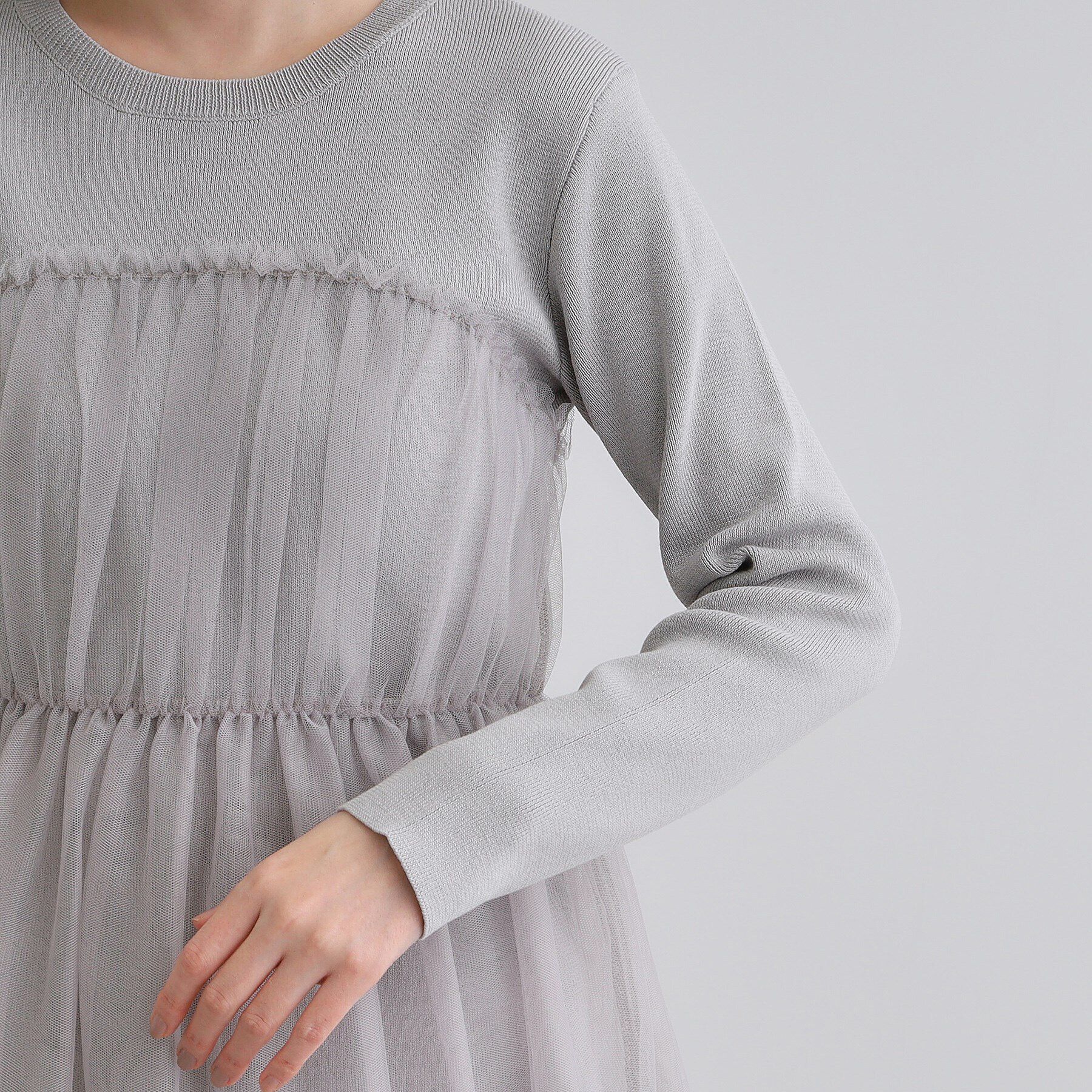 grove「チュールドッキングニットプルオーバー」|ニット・セーター|