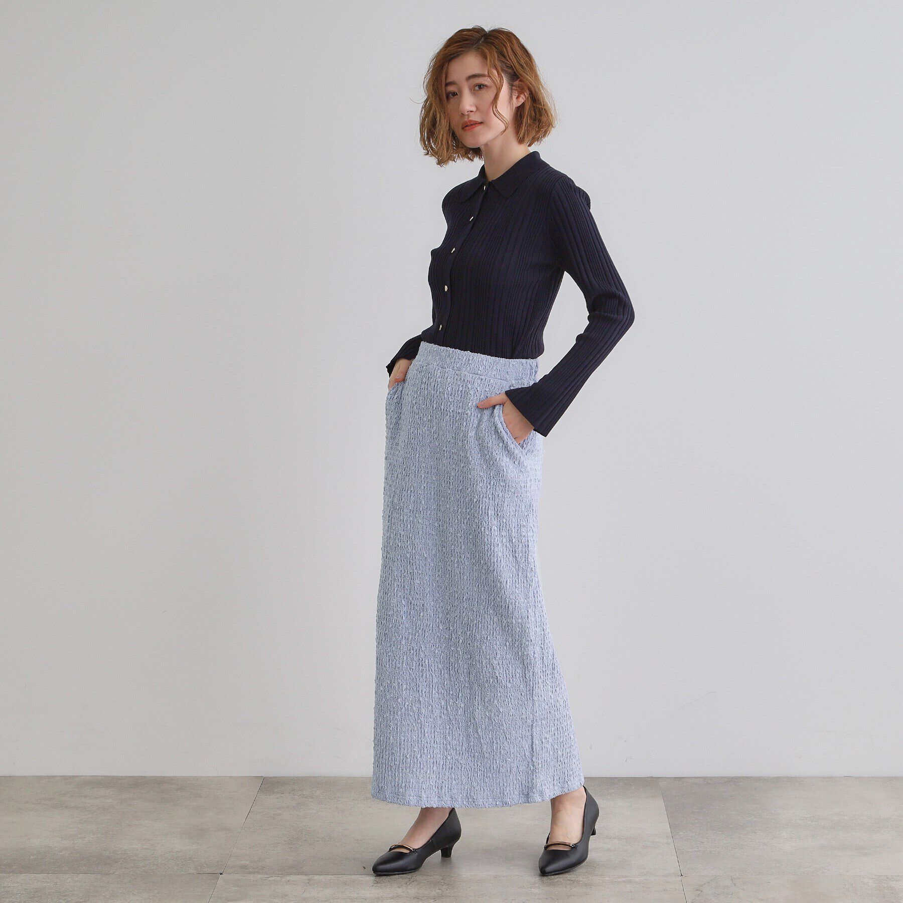 grove「シャーリングナロースカート」|スカート|