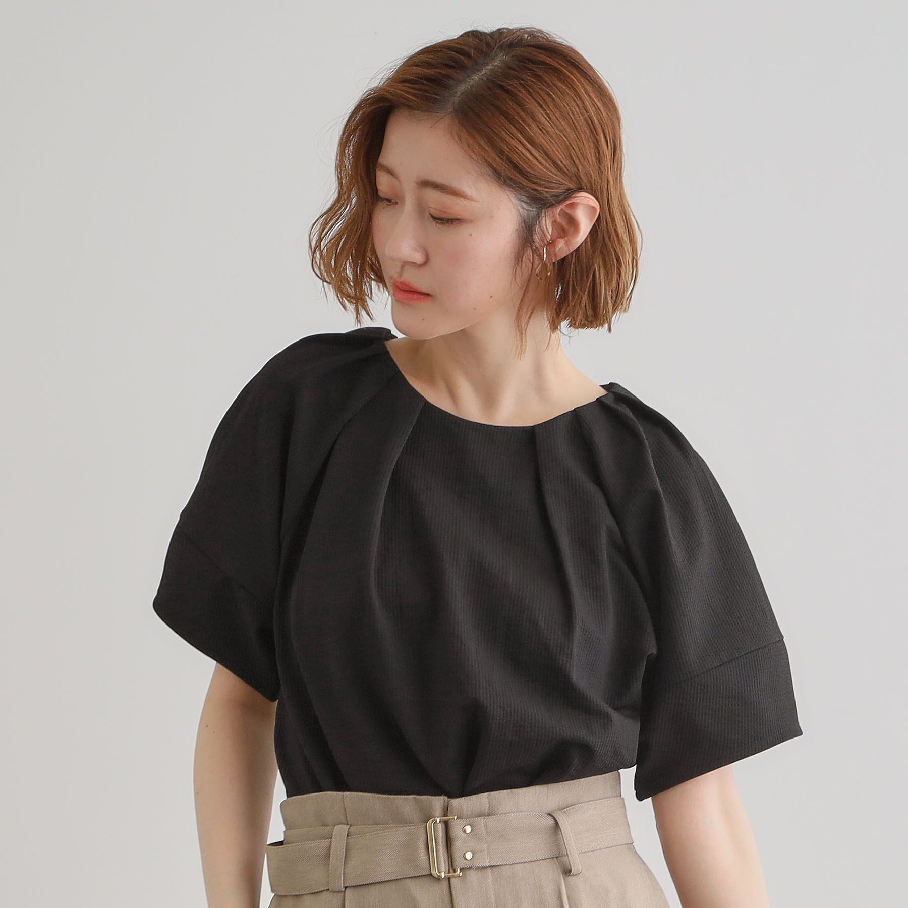 grove「楽してきまる ランタンスリーブプルオーバー」|Tシャツ・カットソー|