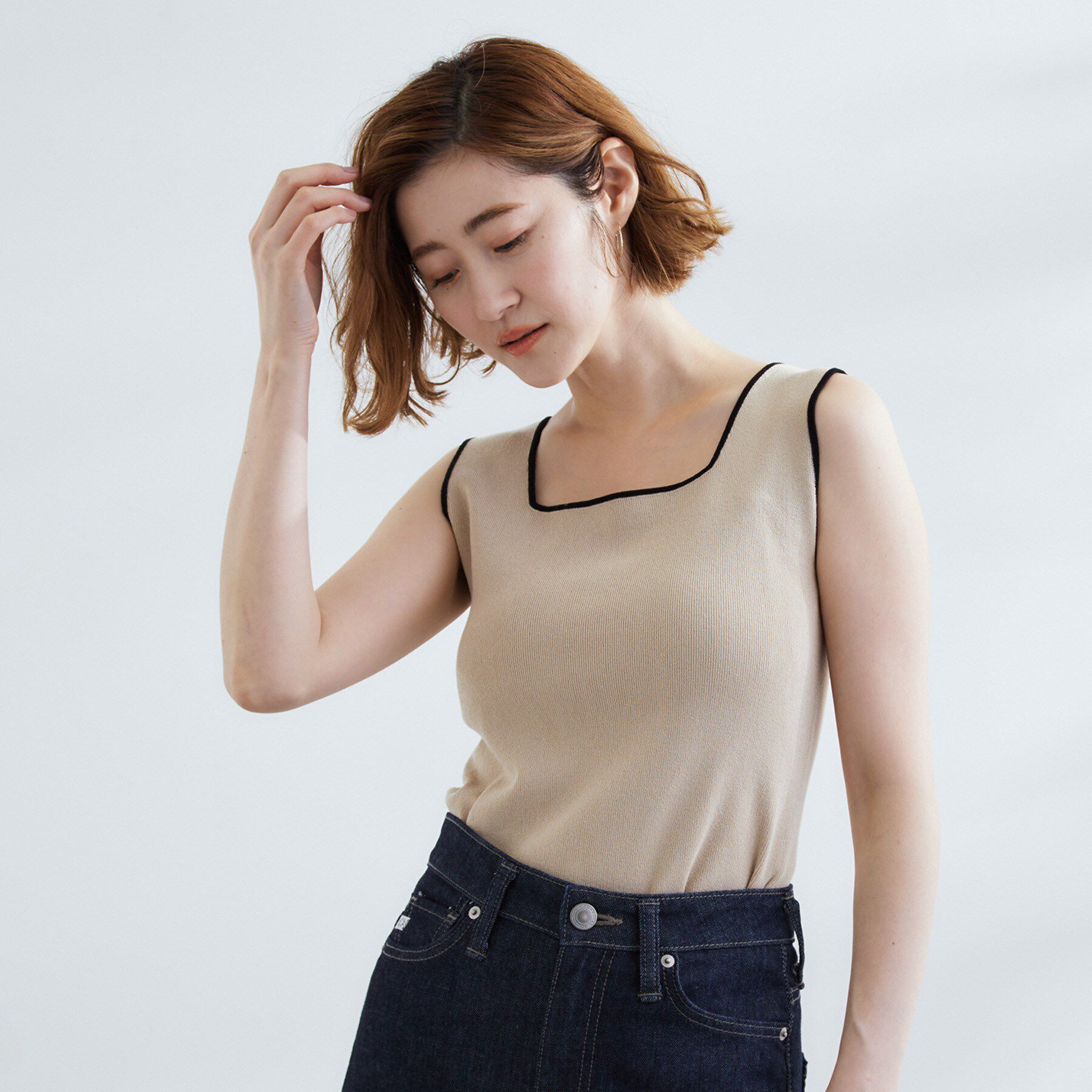 grove「2WAYスクエアネックタンク」|キャミソール|