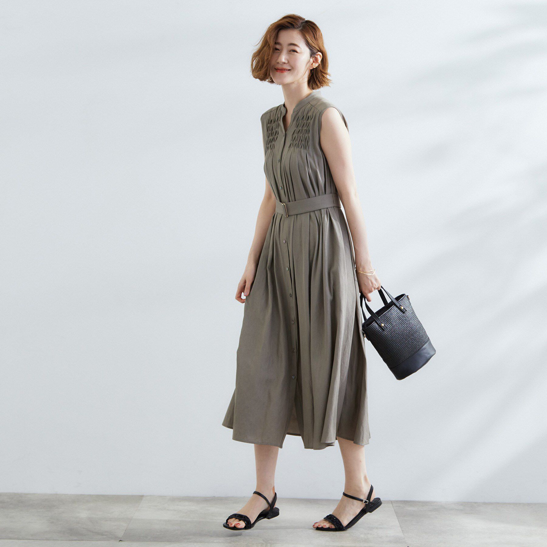 grove「シャンブレースモッキングワンピース」|ワンピース|