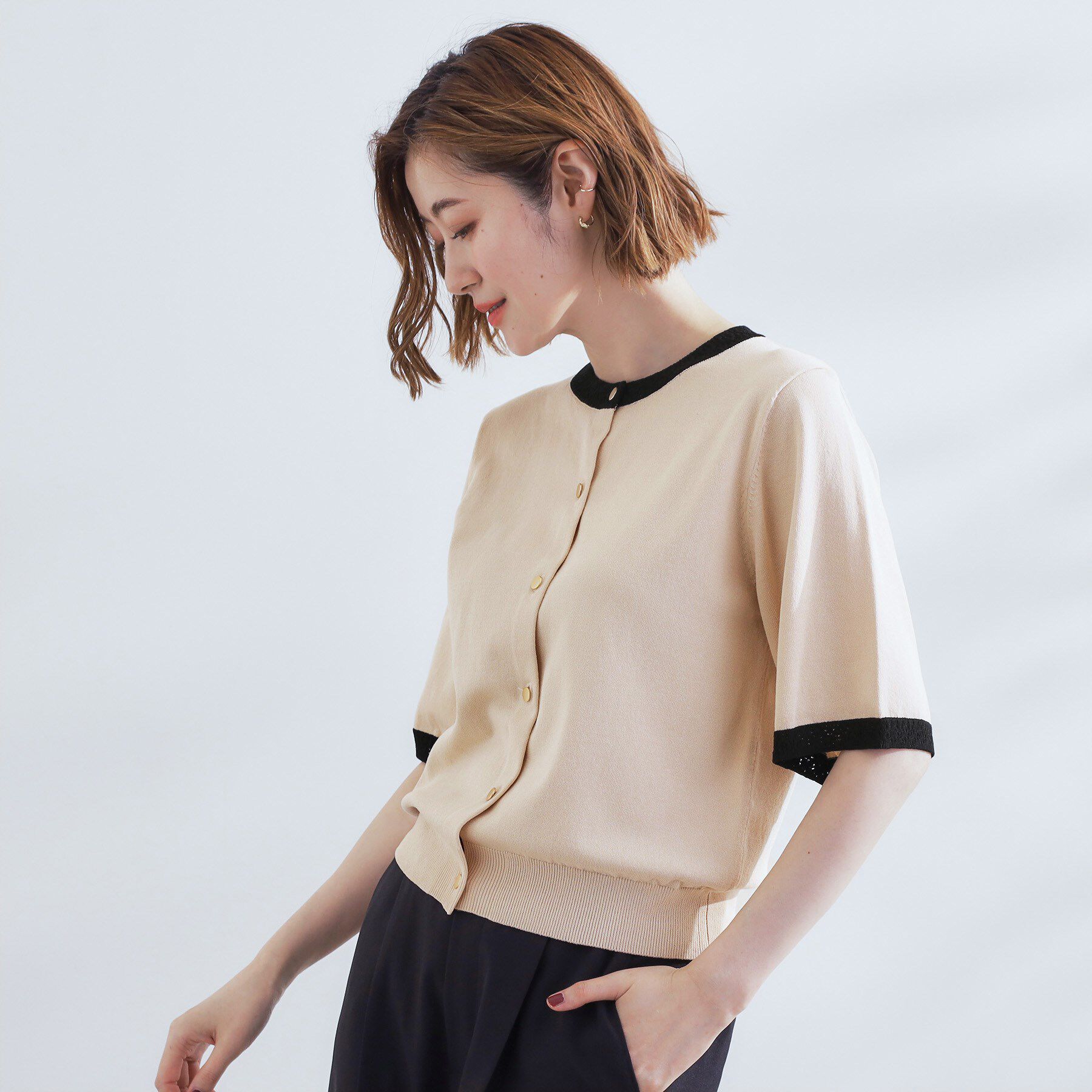 grove「さらりと心地よい　大人のサマーニットカーディガン」|カーディガン|