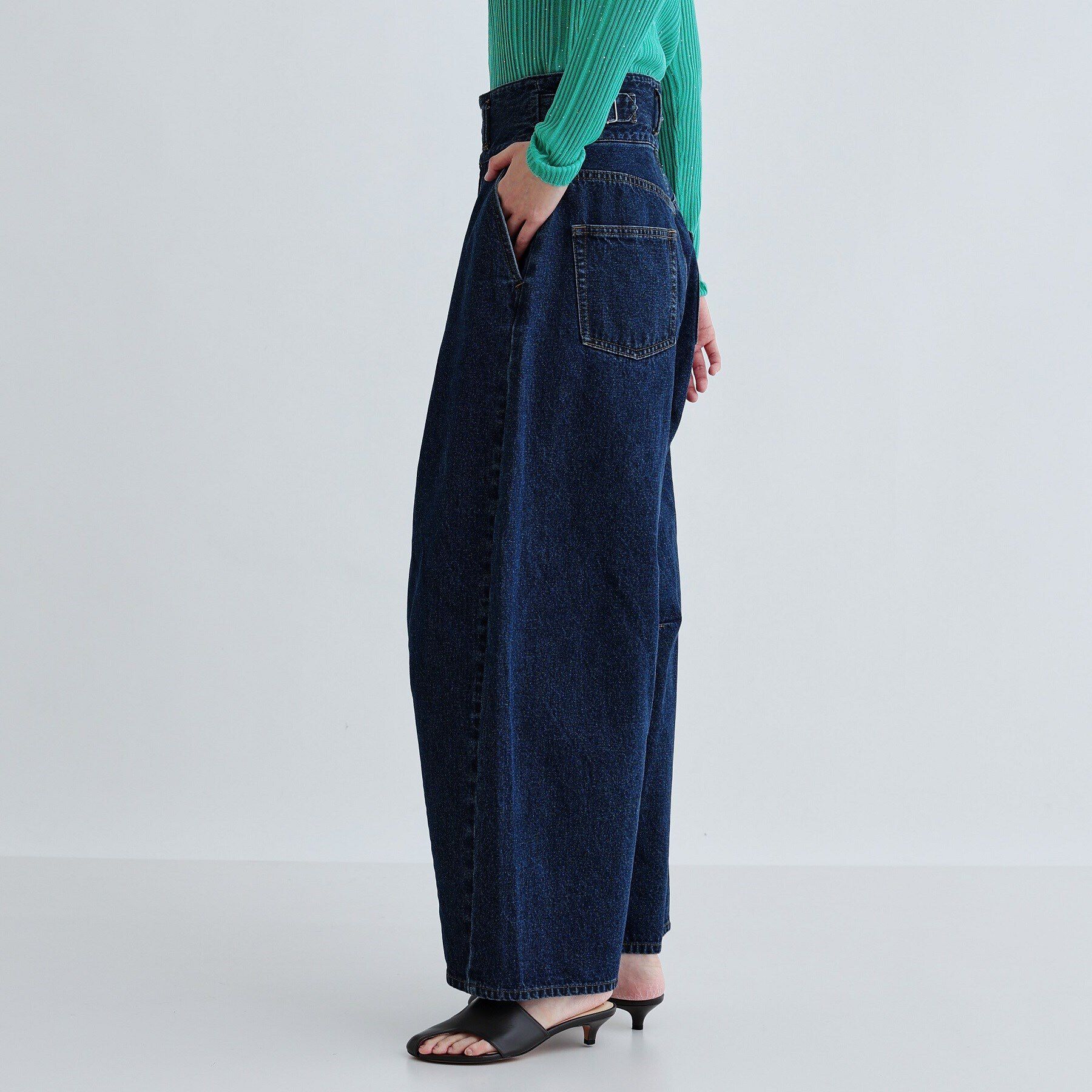 GALLEST「ハイウエストカーブデニム」|デニム|