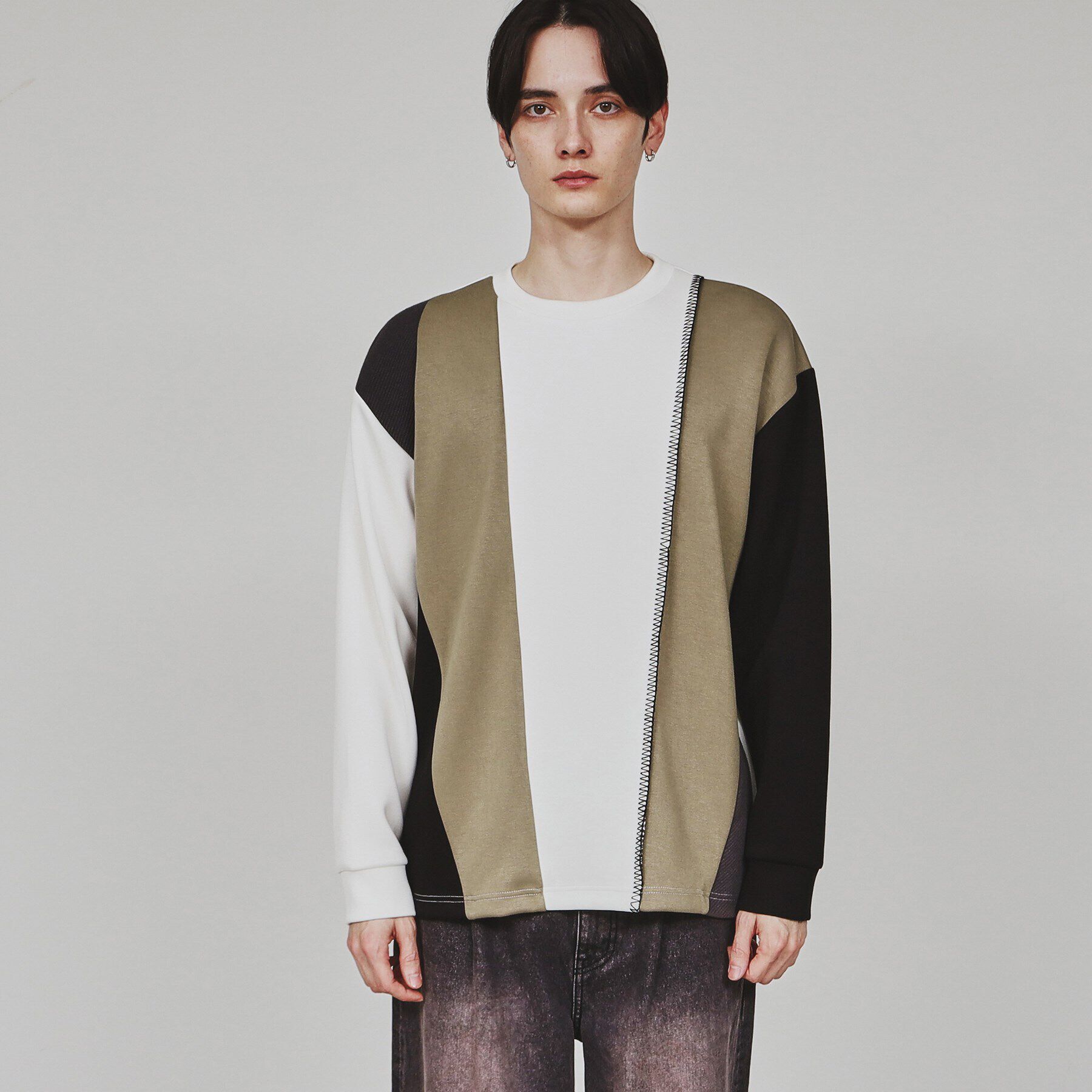 tk.TAKEO KIKUCHI「ダイヤゴナルブランケットカットソー」|Tシャツ・カットソー|