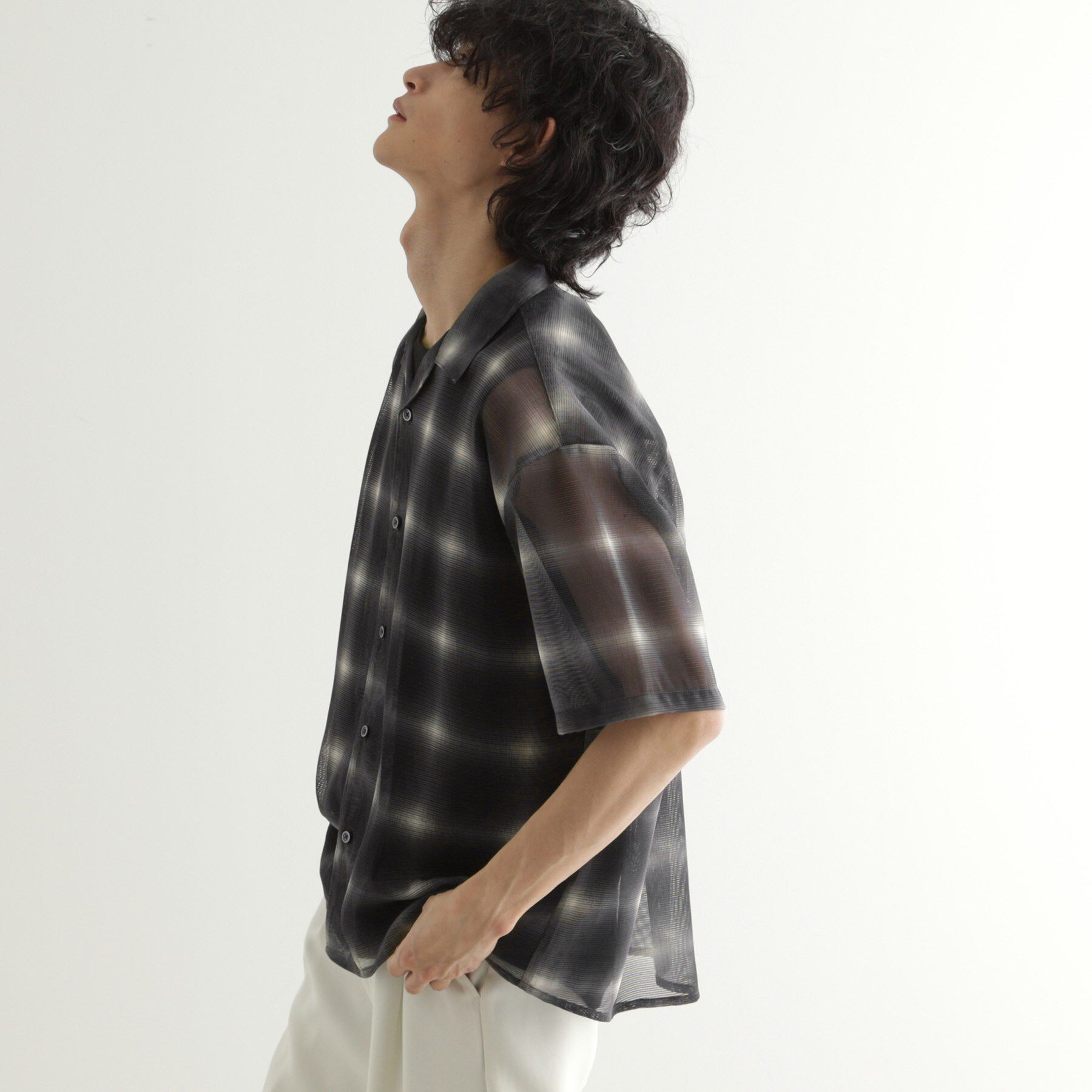 tk.TAKEO KIKUCHI「メッシュオンブレーチェックシャツ」|シャツ・ブラウス|