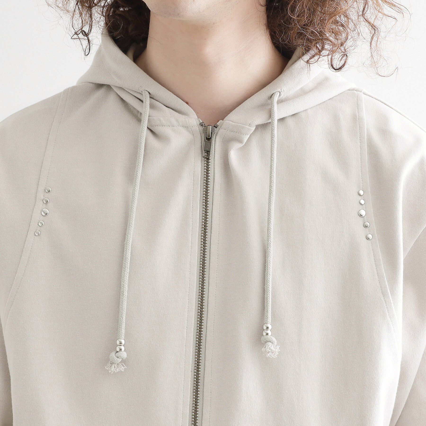 tk.TAKEO KIKUCHI「スタッズ ダブルZIPパーカ」|パーカー|