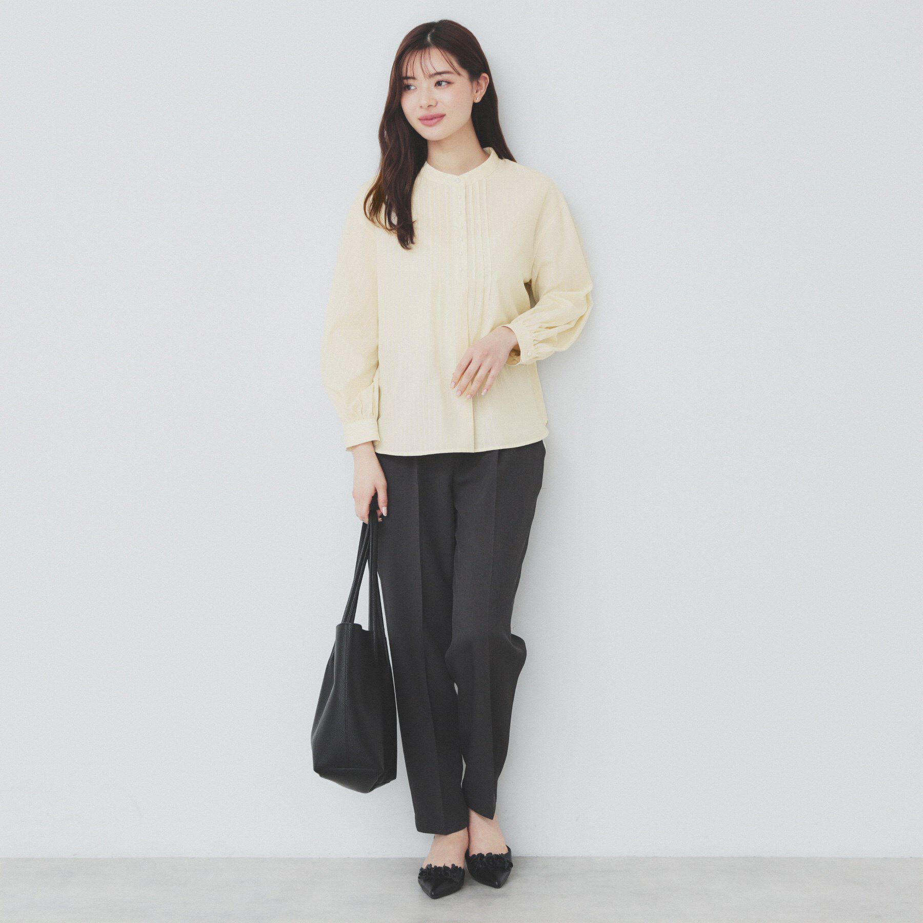 index「《6color》ラメラインバンドカラーシャツ【洗濯機洗い可/イージーアイロン/防シワ】」|シャツ・ブラウス|