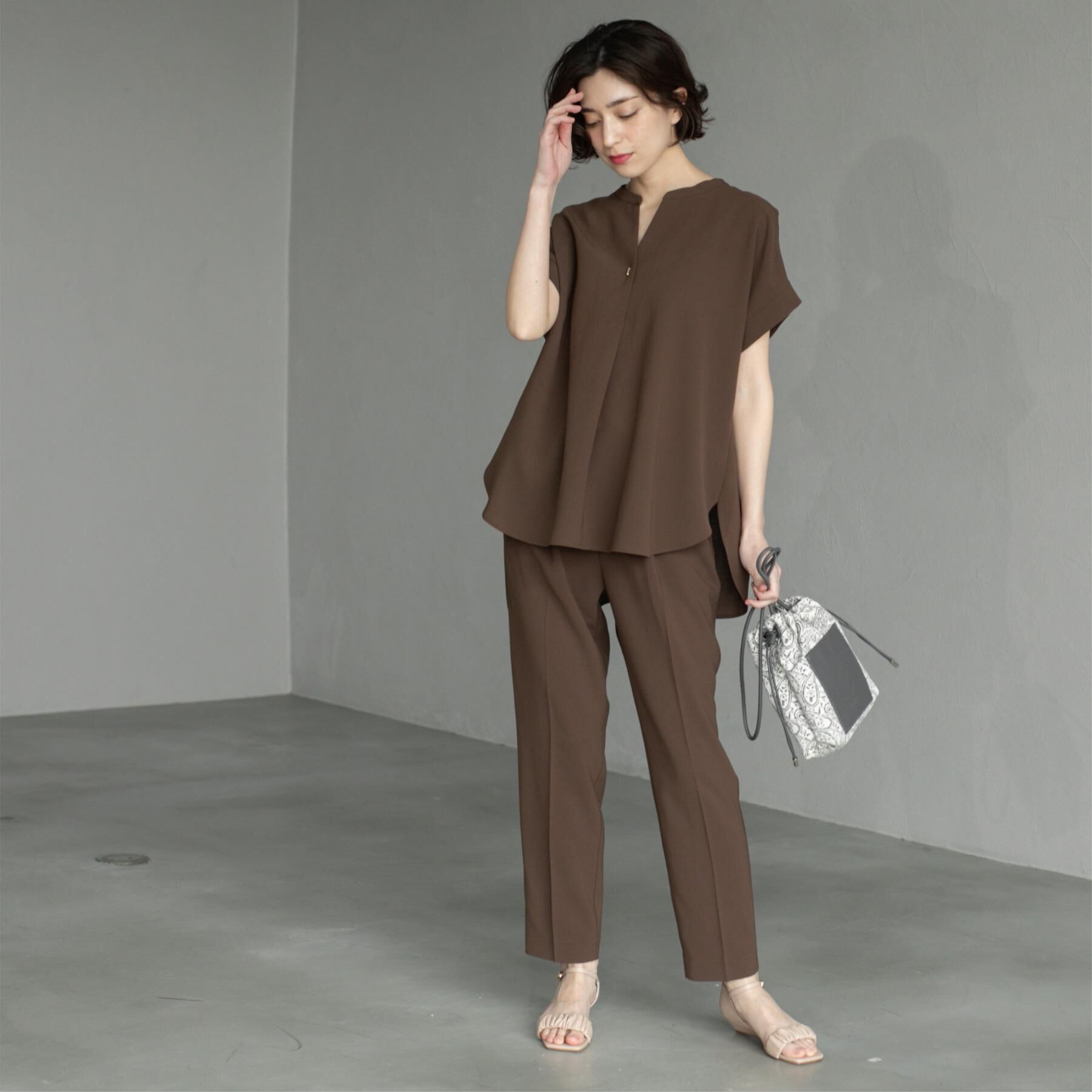 OPAQUE.CLIP「《6色展開/丈が選べる》美脚イージーテーパードパンツ/セットアップ対応【ストレッチ/洗濯機洗い可/防」|その他|