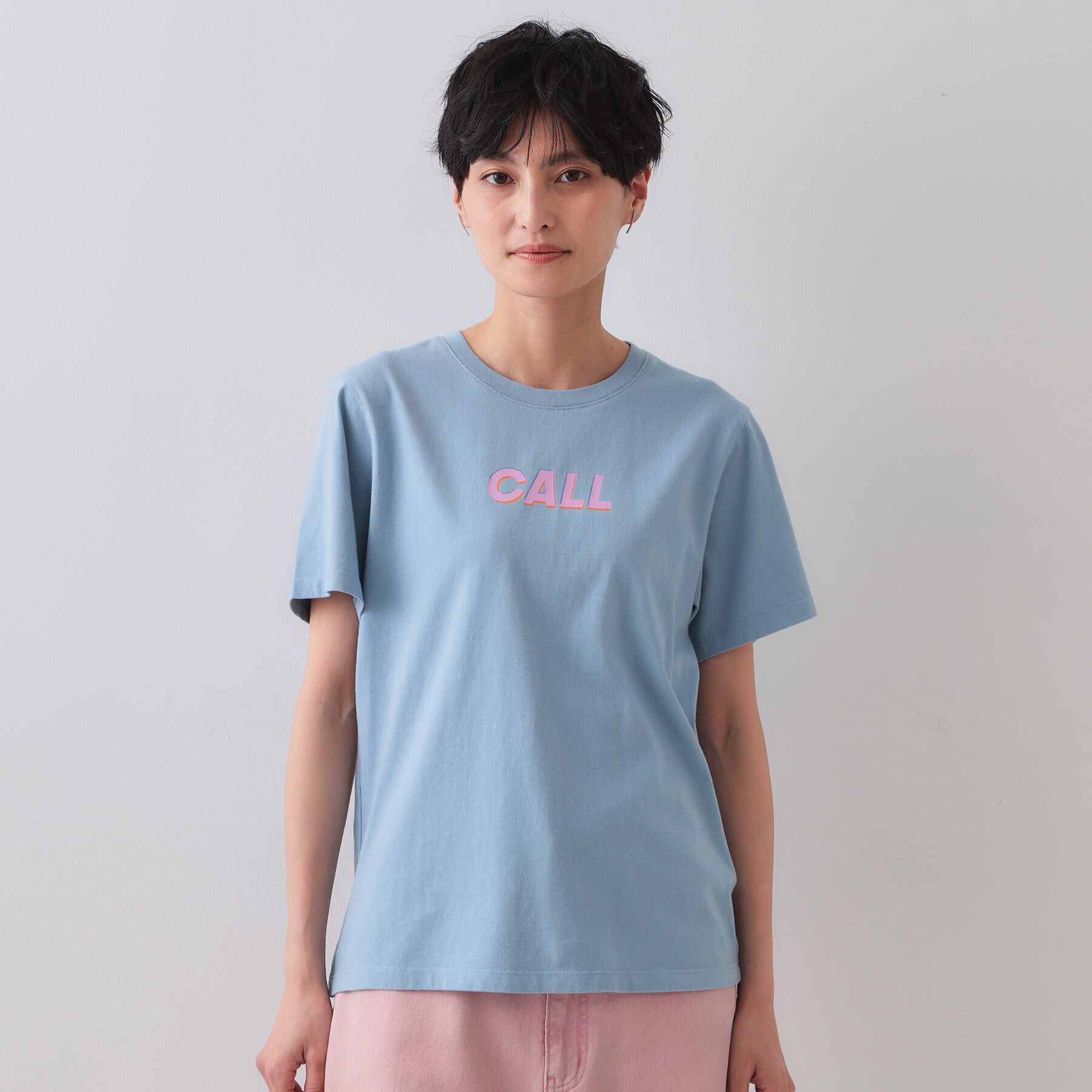 OPAQUE.CLIP「カラーロゴTシャツ【洗濯機洗い可】」|Tシャツ・カットソー|