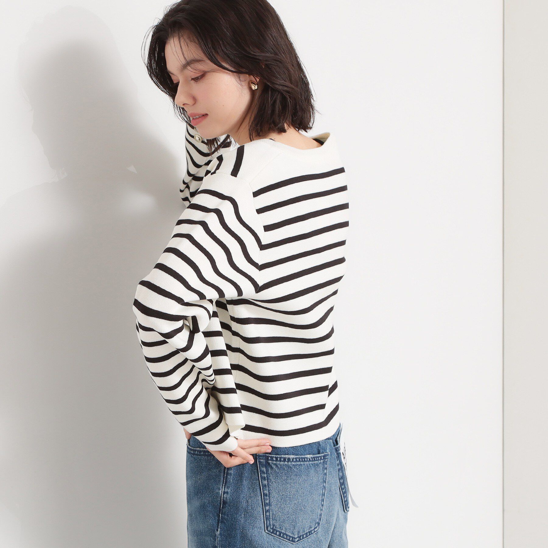 THE SHOP TK「ハーフミラノカーデ」|カーディガン|